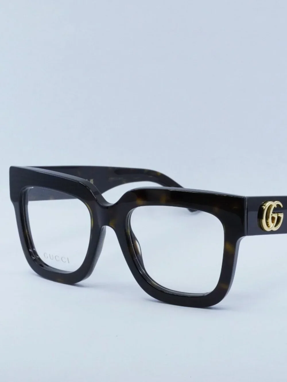 Gucci GG1549O 002 Eyeglasses Havana 52mm Square Frame